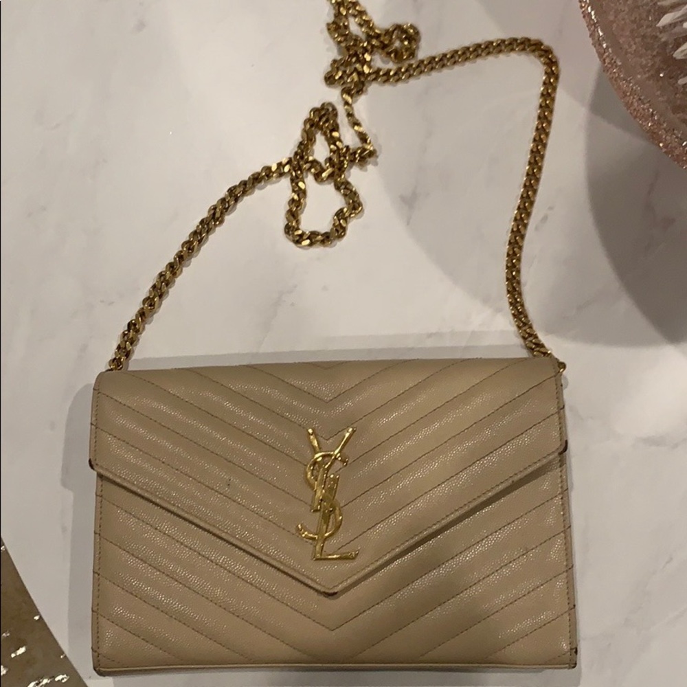 Saint Laurent Monogram Chain Wallet